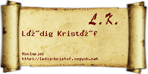 Lédig Kristóf névjegykártya