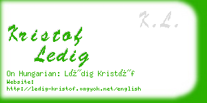 kristof ledig business card